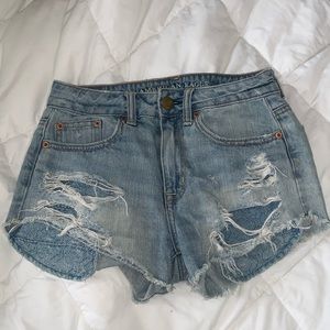 Distressed American Eagle denim shorts